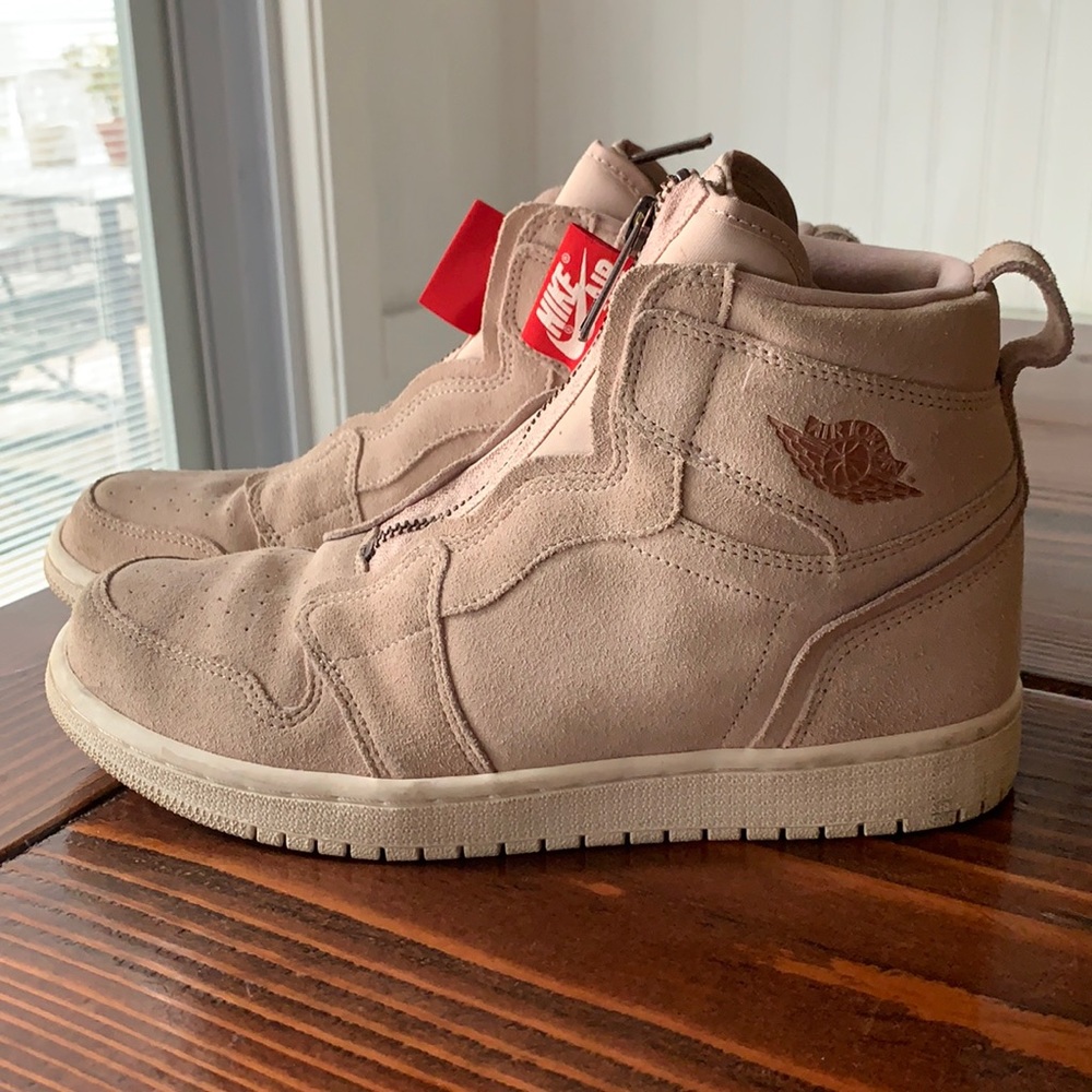 Light Pink Air Jordan 1 High Zip